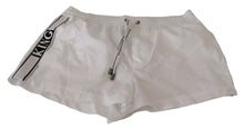 Load image into Gallery viewer, Dolce &amp; Gabbana Elegant White KING Motive Swim Trunks
