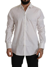 Load image into Gallery viewer, Dolce &amp; Gabbana Elegant White Slim Fit Cotton Dress Shirt
