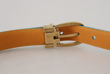 Load image into Gallery viewer, Dolce &amp; Gabbana Elegant Blue Velvet Leather Belt
