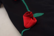 Load image into Gallery viewer, Dolce &amp; Gabbana Black Sheath Bodycon Stretch Roses Dress
