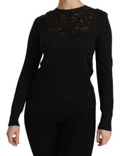 Load image into Gallery viewer, Dolce &amp; Gabbana Elegant Silk-Blend Black Lace Blouse

