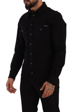 Load image into Gallery viewer, Dolce &amp; Gabbana Black Slim Cotton Denim Stretch Shirt
