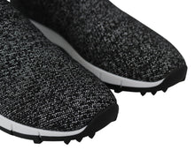 Load image into Gallery viewer, Jimmy Choo Elegant Knitted Lurex Sneakers in Black and Silver
