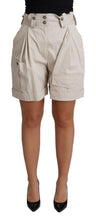 Load image into Gallery viewer, Dolce &amp; Gabbana Chic Beige High Waist Pleated Shorts
