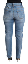 Load image into Gallery viewer, Dolce &amp; Gabbana Blue Tattered Skinny Denim Cotton Blend Jeans
