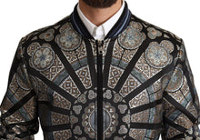 Load image into Gallery viewer, Dolce &amp; Gabbana Elegant Jacquard Bomber Jacket in Blue
