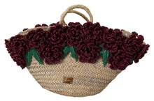 Load image into Gallery viewer, Dolce &amp; Gabbana Chic Floral Straw Tote Elegance
