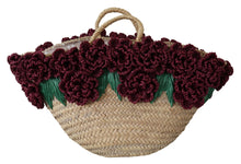 Load image into Gallery viewer, Dolce &amp; Gabbana Chic Floral Straw Tote Elegance
