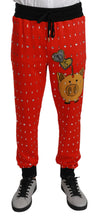 Load image into Gallery viewer, Dolce &amp; Gabbana Chic Red Piggy Bank Print Sweatpants
