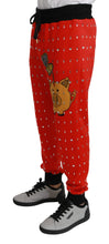 Load image into Gallery viewer, Dolce &amp; Gabbana Chic Red Piggy Bank Print Sweatpants
