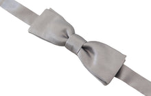 Load image into Gallery viewer, Dolce &amp; Gabbana Elegant Gray Silk Bow Tie
