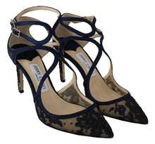 Load image into Gallery viewer, Jimmy Choo Navy Lancer Leather Pumps Elegance Unleashed
