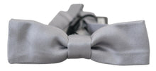 Load image into Gallery viewer, Dolce &amp; Gabbana Elegant Gray Silk Bow Tie
