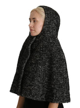 Load image into Gallery viewer, Dolce &amp; Gabbana Gray Tweet Wool Shoulder Hat Hooded Scarf
