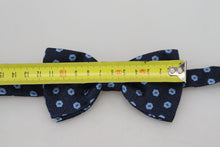 Load image into Gallery viewer, Dolce &amp; Gabbana Elegant Blue Patterned Silk Bow Tie
