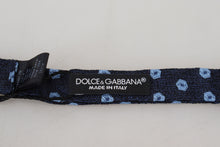 Load image into Gallery viewer, Dolce &amp; Gabbana Elegant Blue Patterned Silk Bow Tie
