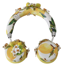 Load image into Gallery viewer, Dolce &amp; Gabbana Glamorous Gold-Embellished Leather Headphones
