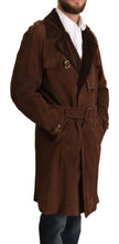 Load image into Gallery viewer, Dolce &amp; Gabbana Classic Brown Leather Trench Coat
