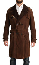 Load image into Gallery viewer, Dolce &amp; Gabbana Classic Brown Leather Trench Coat
