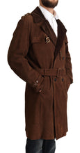 Load image into Gallery viewer, Dolce &amp; Gabbana Classic Brown Leather Trench Coat
