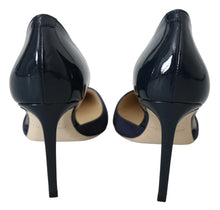 Load image into Gallery viewer, Jimmy Choo Elegant Navy Suede Pointed Toe Pumps
