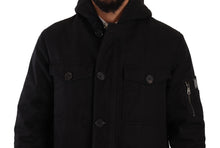 Load image into Gallery viewer, Dolce &amp; Gabbana Elegant Black Parka Hooded Jacket
