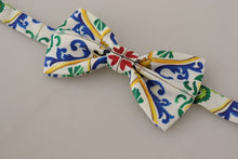 Load image into Gallery viewer, Dolce &amp; Gabbana Elegant Majolica Print Silk Bow Tie
