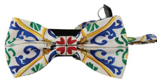 Load image into Gallery viewer, Dolce &amp; Gabbana Elegant Majolica Print Silk Bow Tie
