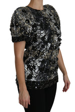 Load image into Gallery viewer, Dolce &amp; Gabbana Sequined Crystal Embellished Crew Neck Top
