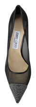 Load image into Gallery viewer, Jimmy Choo Elegant Black Mesh Crystal Pumps
