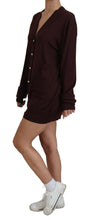 Load image into Gallery viewer, Dolce &amp; Gabbana Chic Maroon V-Neck Wool Cardigan
