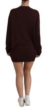 Load image into Gallery viewer, Dolce &amp; Gabbana Chic Maroon V-Neck Wool Cardigan
