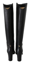 Load image into Gallery viewer, Jimmy Choo Elegant Black Calf Leather Heeled Boots
