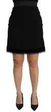 Load image into Gallery viewer, Dolce &amp; Gabbana Elegant High-Waist Black Skirt
