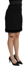 Load image into Gallery viewer, Dolce &amp; Gabbana Elegant High-Waist Black Skirt
