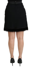 Load image into Gallery viewer, Dolce &amp; Gabbana Elegant High-Waist Black Skirt
