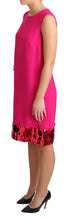 Load image into Gallery viewer, Dolce &amp; Gabbana Elegant Fuchsia Sequined Wool Blend Shift Dress

