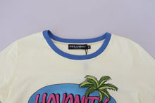 Load image into Gallery viewer, Dolce &amp; Gabbana Elegant Yellow Cotton Tee with Chic Print
