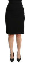 Load image into Gallery viewer, Dolce &amp; Gabbana Elegant Wool High-Waist Knee-Length Skirt
