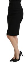 Load image into Gallery viewer, Dolce &amp; Gabbana Elegant Wool High-Waist Knee-Length Skirt
