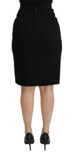 Load image into Gallery viewer, Dolce &amp; Gabbana Elegant Wool High-Waist Knee-Length Skirt
