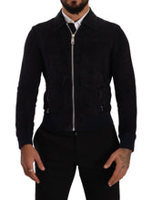 Load image into Gallery viewer, Dolce &amp; Gabbana Elegant Blue Suede Short Jacket
