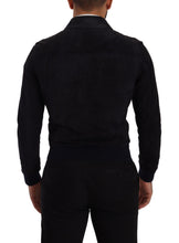 Load image into Gallery viewer, Dolce &amp; Gabbana Elegant Blue Suede Short Jacket
