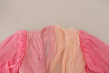 Load image into Gallery viewer, Dolce &amp; Gabbana Pink Silk Wrap Long Sleeves Blouse Top
