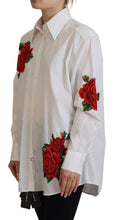 Load image into Gallery viewer, Dolce &amp; Gabbana Elegant Floral Embroidered Silk Blend Shirt
