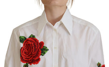 Load image into Gallery viewer, Dolce &amp; Gabbana Elegant Floral Embroidered Silk Blend Shirt
