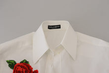 Load image into Gallery viewer, Dolce &amp; Gabbana Elegant Floral Embroidered Silk Blend Shirt
