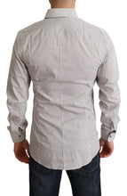 Load image into Gallery viewer, Dolce &amp; Gabbana Elegant Gray Striped Slim Fit Dress Shirt
