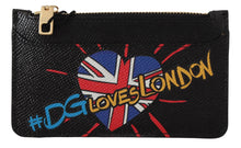 Load image into Gallery viewer, Dolce &amp; Gabbana Elegant Leather Coin Wallet with Zip Closure
