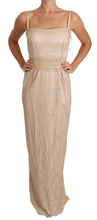 Load image into Gallery viewer, Dolce &amp; Gabbana Elegant Beige Sheath Floor-Length Dress
